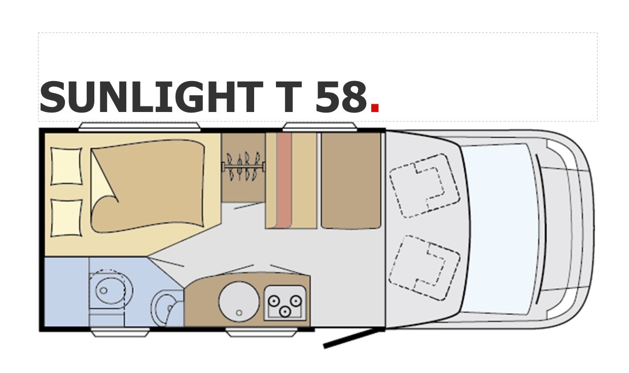 Sunlight camper T58 halfintegraal